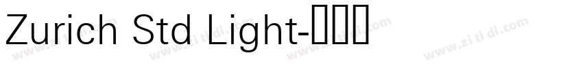 Zurich Std Light字体转换